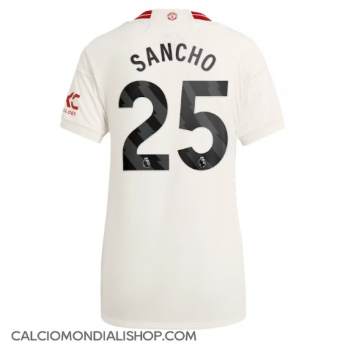 Maglie da calcio Manchester United Jadon Sancho #25 Terza Maglia Femminile 2023-24 Manica Corta